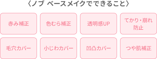 ノブ　ベースメイクでできること